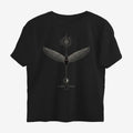 Oztra Ascension black oversized tee, front view showing the Ascension print