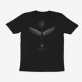 Oztra Ascension black tee, front view showing the Ascension print