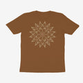 Oztra Bloom caramel tee, front view showing the Bloom print