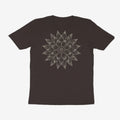 Oztra Bloom charcoal tee, front view showing the Bloom print