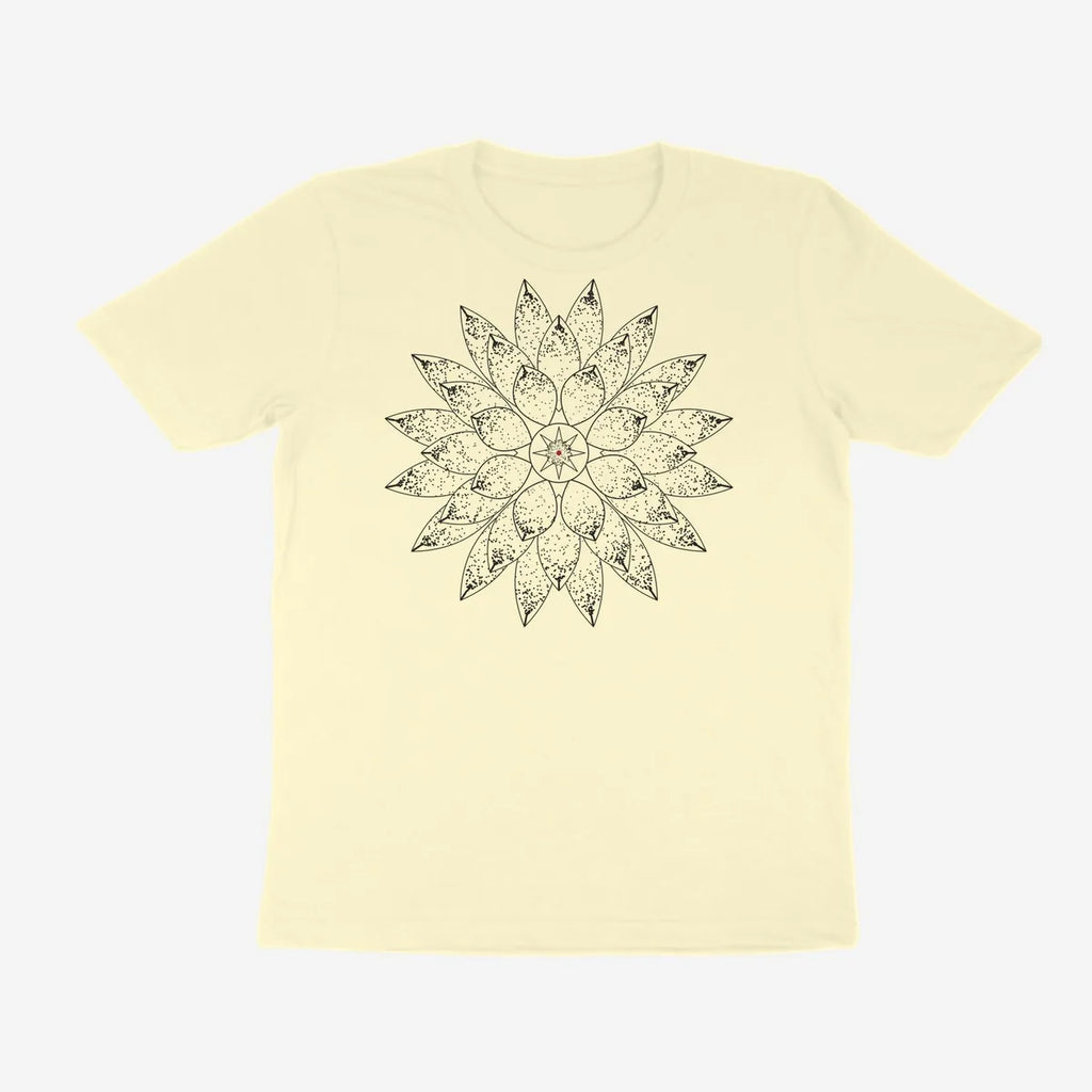 Oztra Bloom cream tee, front view showing the Bloom print