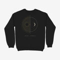 Oztra Duality black sweatshirt, front view showing the Duality print