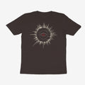 Oztra Fracture charcoal tee, front view showing the Fracture print