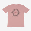 Oztra Fracture dusty pink tee, front view showing the Fracture print