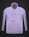 Oztra Nocturne lavender hoodie, front view showing the Nocturne print