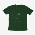 Oztra Nocturne bottle green tee, front view showing the Nocturne print