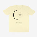 Oztra Nocturne cream tee, front view showing the Nocturne print