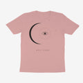 Oztra Nocturne dusty pink tee, front view showing the Nocturne print