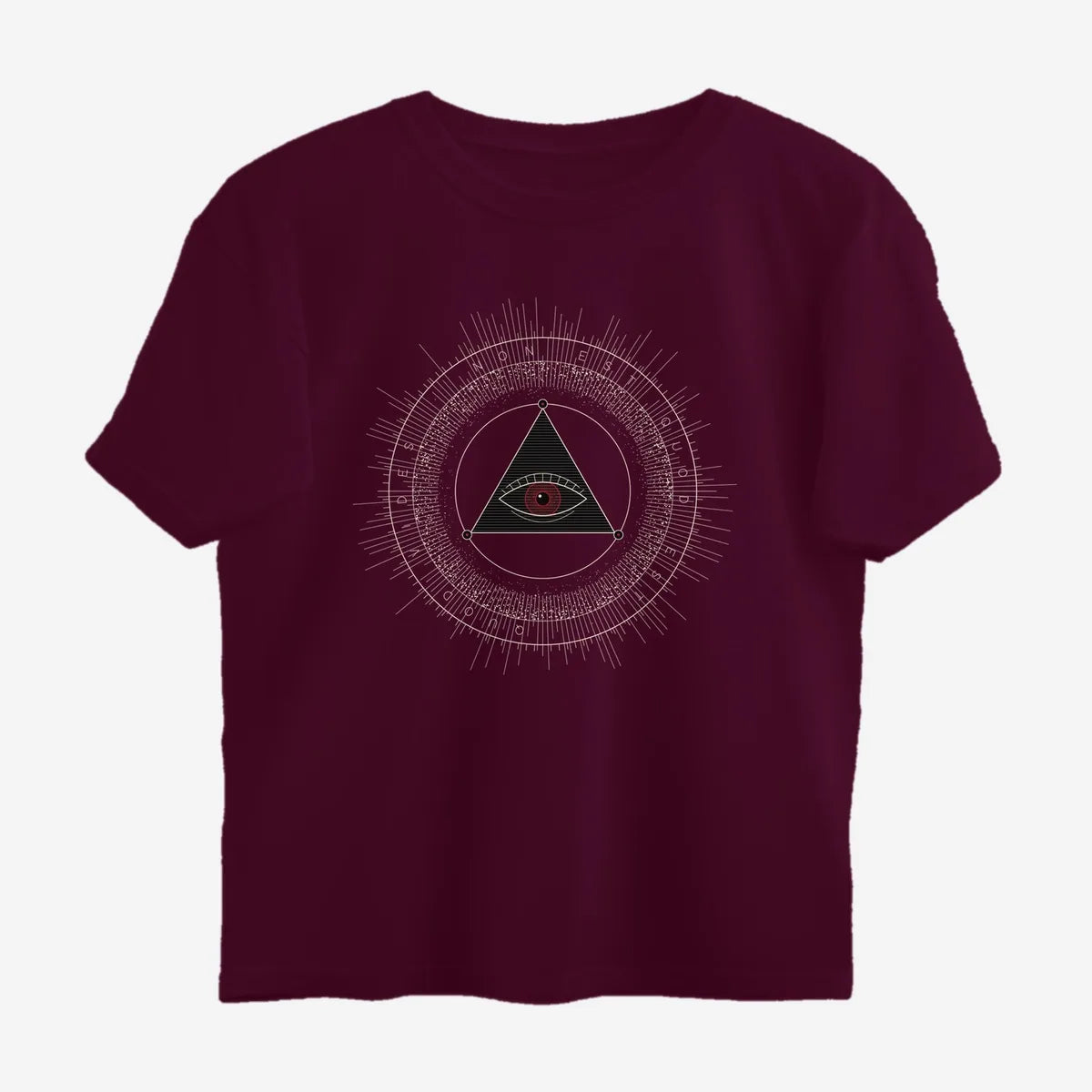 Oztra The Oracle wine oversized tee, front view showing the The Oracle print
