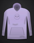 Oztra Ouroboros lavender hoodie, front view showing the Ouroboros print