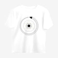 Oztra Ouroboros white oversized tee, front view showing the Ouroboros print