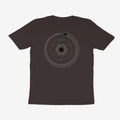 Oztra Ouroboros charcoal tee, front view showing the Ouroboros print