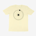 Oztra Ouroboros cream tee, front view showing the Ouroboros print