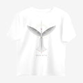 Oztra Rebirth white oversized tee, front view showing the Rebirth print