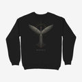 Oztra Rebirth black sweatshirt, front view showing the Rebirth print