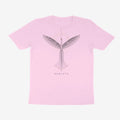 Oztra Rebirth baby pink tee, front view showing the Rebirth print