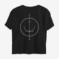 Oztra Sigil black oversized tee, front view showing the Sigil print