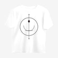 Oztra Sigil white oversized tee, front view showing the Sigil print
