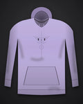Oztra Totem lavender hoodie, front view showing the Totem print