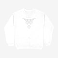 Oztra Totem white sweatshirt, front view showing the Totem print