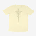 Oztra Totem cream tee, front view showing the Totem print