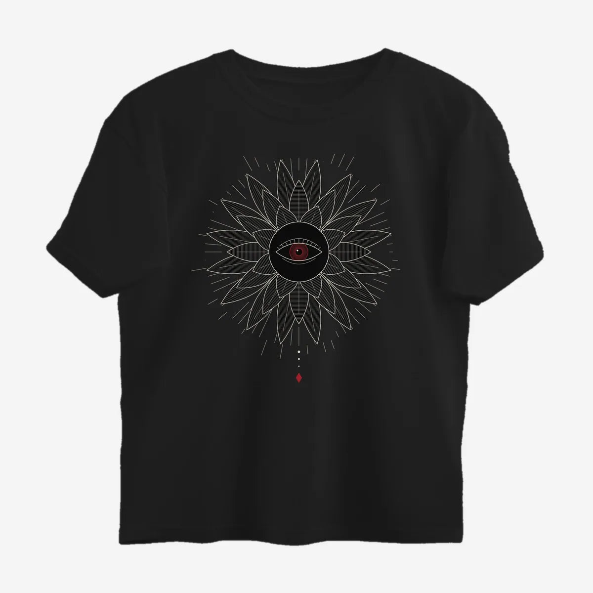 Oztra Vigil black oversized tee, front view showing the Vigil print