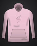 Oztra Viper baby pink hoodie, front view showing the Viper print