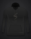 Oztra Viper black hoodie, front view showing the Viper print