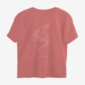 Oztra Viper dusty rose oversized tee, front view showing the Viper print