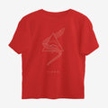 Oztra Viper red oversized tee, front view showing the Viper print